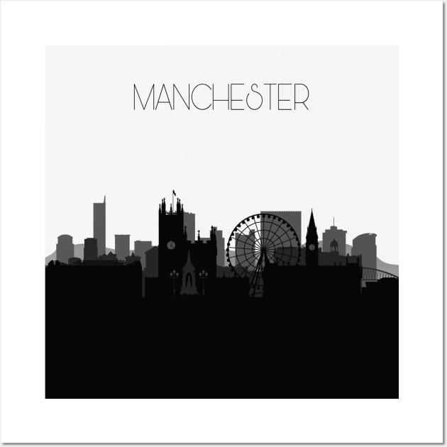 Manchester Skyline Wall Art by inspirowl